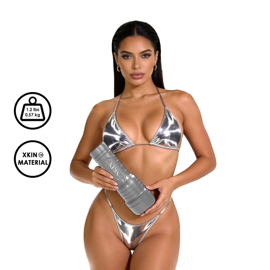 XKIN Metallix Dana Silber Masturbator, 14,5cm