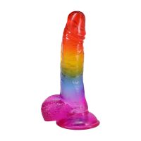 Doc Johnson Rainbow Flexible Crystal Dong, zdjęcie 4