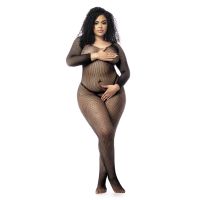 Mapalé Långärmad Fishnet Bodystocking Stora Storlekar, bild 3
