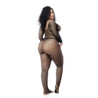 Mapalé Långärmad Fishnet Bodystocking Stora Storlekar, bild 4