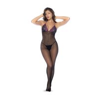 Mapalé Filet Bodystocking mit Spitzen Cups und Halter