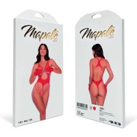 Mapalé Open Cup Fishnet Bodysuit with Gloves, kuva 2