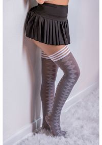 Kix'ies Par 4 Argyle Thigh-High Grey, Thigh High, picture 2