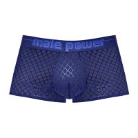 Male Power Diamond Mesh Mini Short, Navy Size Small, picture 5