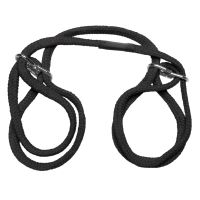 Doc Johnson Black Cotton Cuffs, Slip-Ring Wrist or Ankle
