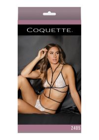 Coquette Blonde-BH med kontrastharness og tanga, billede 2