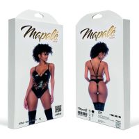 Mapalé Teddy Vinil Lace-Up Decote Profundo, imagem 2
