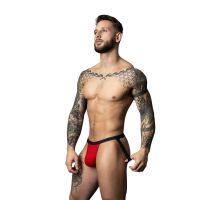 Male Power rot und schwarzer heißer Netz-Jock