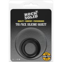 Doc Johnson Tri-Pack Gasket Black Thin Silikon Rings, Bild 2