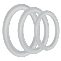 Doc Johnson Cockrings Tri-Pack Gasket Transparente Fino