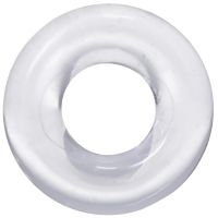 Doc Johnson 3X Donut Clear TPE Stretchy Cock Ring