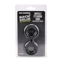 Doc Johnson Double Stamina svart ring metallkulor, bild 2