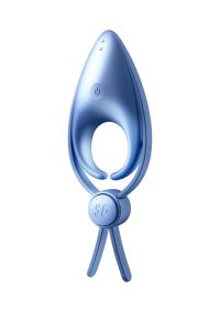 Satisfyer Sniper justerbar vibrerande penisring blågrå