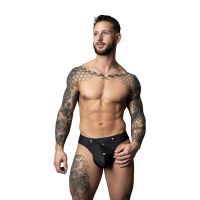 Male Power Black Snap-Off Minimal Thong