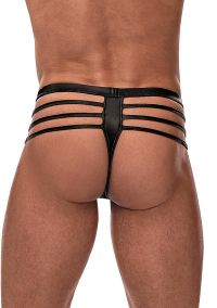Male Power Black Cage Thong with Hip Straps, picture 2
