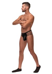 Male Power Black Cage Thong with Hip Straps, picture 5