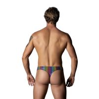 Male Power Rainbow Thong mit Kobalt Cockring, Bild 2