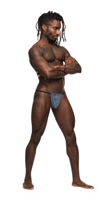 Male Power Blue Adjustable Posing Strap