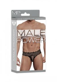 Male Power Micro Thong med blommig spets på ryggen, bild 2