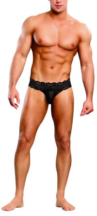 Male Power Micro Thong med blommig spets på ryggen, bild 6