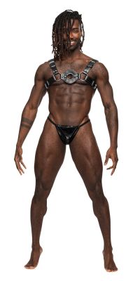 Male Power Libra Oval-Opening Leather Harness