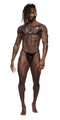 Male Power Libra Oval-Opening Leather Harness, picture 2