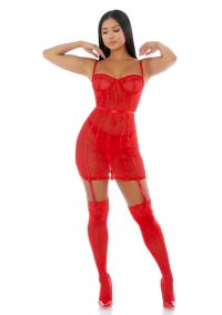 Forplay Sheer Mesh Chemise with Elastic Trim, picture 3