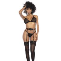 Mapalé Dreiteil-Set mit Stickerei Triangle Top