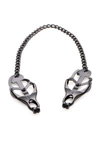 XR Brands Monarch Noir Clover Clamps, Black Steel