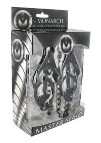 XR Brands Monarch Noir Clover Clamps, Black Steel, picture 2