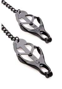 XR Brands Monarch Noir Clover Clamps, Black Steel, picture 3