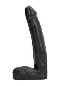 All Black Realistisk Dildo 21 cm med Texturering