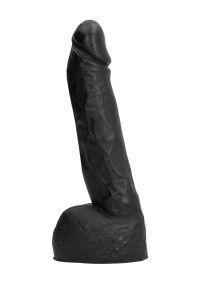 All Black Dildo Lifelike Detail 22 cm