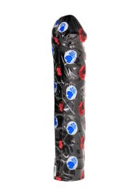 All Black realistisk dildo med årer 31cm, billede 2