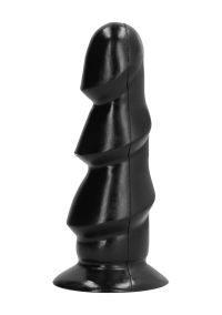 All Black Ridged dildo 17 cm tekstureret, billede 3