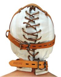XR Brands Cagoule Privation Sensorielle Cuir Blanc, photo 2