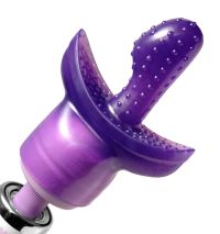 XR Brands G-Tip Wand Massager Attachment mit Struktur Lila, Bild 2
