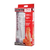 XR Brands Vibrerande Strukturerad Ribbad Penisöverdrag Bullet, bild 2