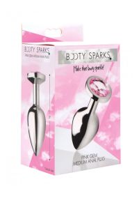 XR Brands Pink Gem Metall-Plug, Mittel, Bild 2