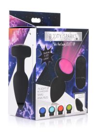 XR Brands Silikon LED Vibrator Plug Licht-Oben Small, Bild 2