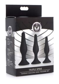 XR Brands Triple Spire Tapered Anal Trainer czarna, zdjęcie 2