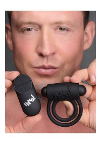 XR Brands Cockring Silicone com Mini-vibrador e Telecomando, imagem 3