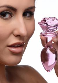 XR Brands Pink Rose lasiset anaalitappi, large, kuva 3