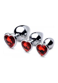 XR Brands Ruby Anal Hearts Korek Set