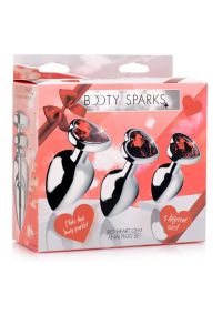 XR Brands Ruby Anal Hearts Korek Set, zdjęcie 2