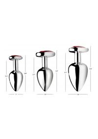 XR Brands Ruby Anal Hearts Korek Set, zdjęcie 4