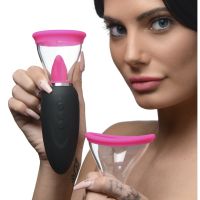 XR Brands Lickgasm Mini suction-vibrator med lekket tunge, billede 6