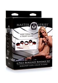 XR Brands Conjunto Bondage Borgonha 6-Peças, imagem 2