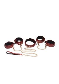 XR Brands Conjunto Bondage Borgonha 6-Peças, imagem 5