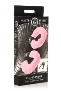 Menottes métal fourrure XR Brands rose avec libération rapide, photo 2